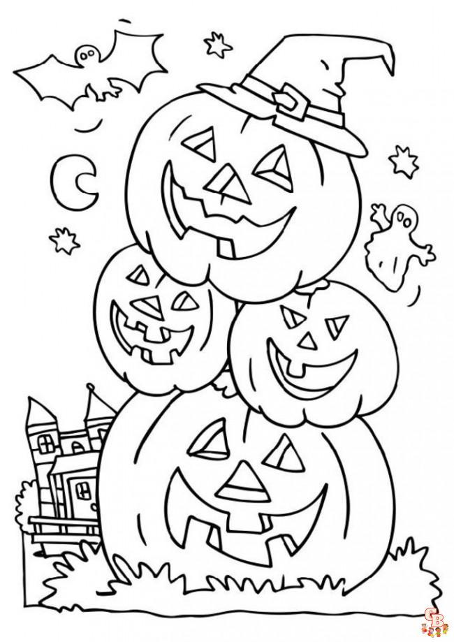Halloween spook kleurplaat