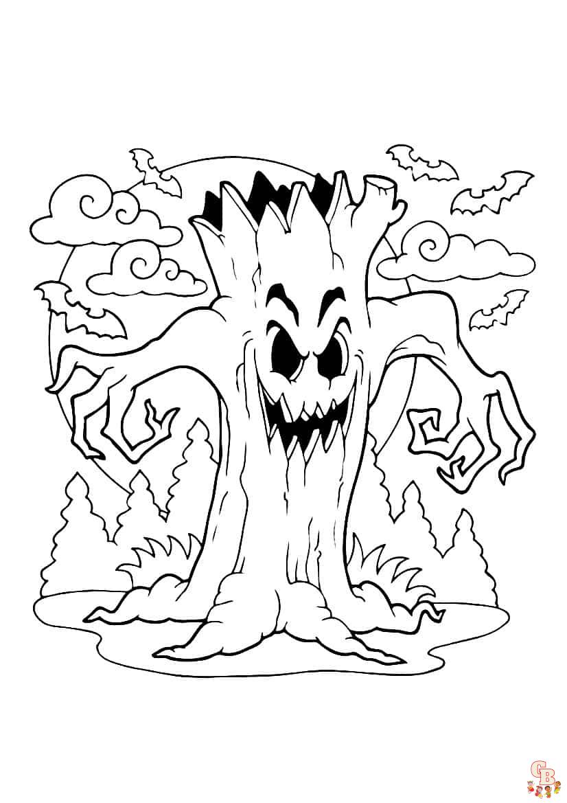 Pagina de colorat fantomă de Halloween