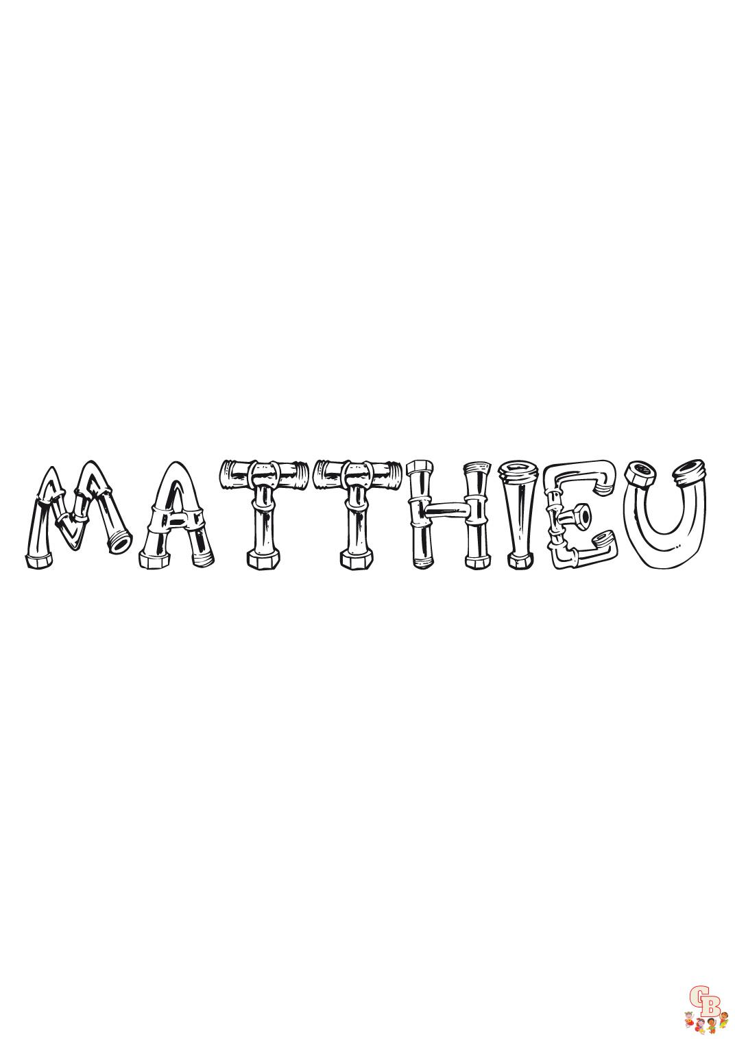 Coloriage Matthieu