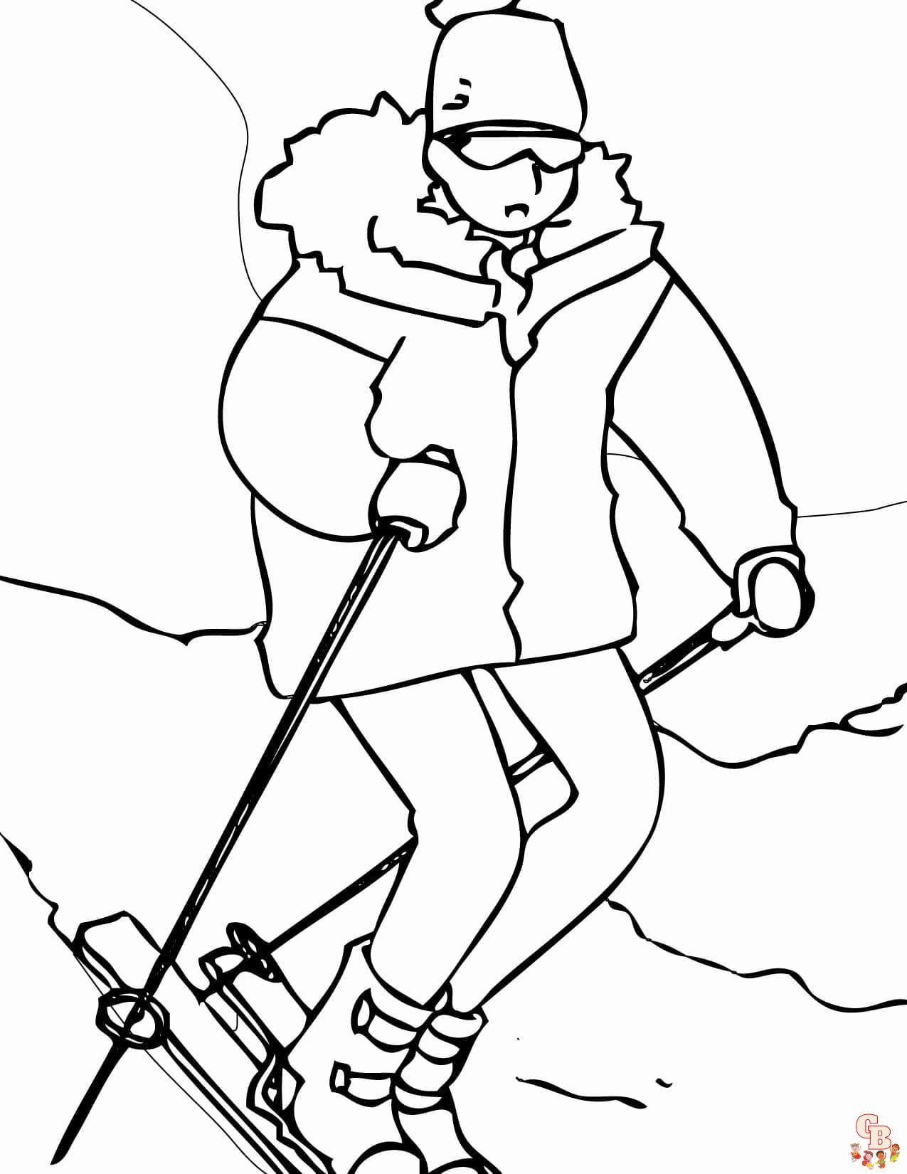 Coloriage Ski
