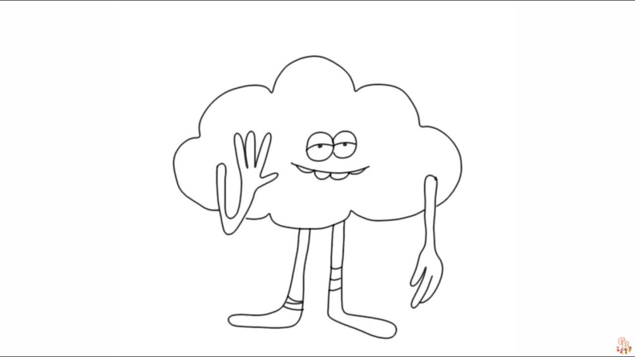 Coloriage Trolls Cloud Guy