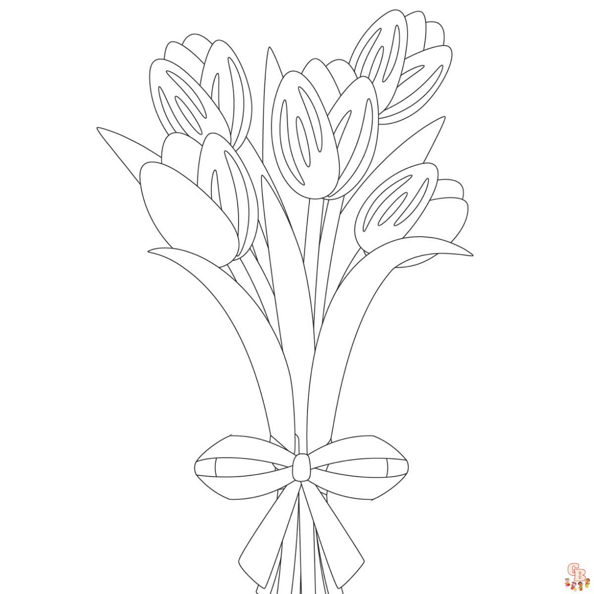 Coloriage Tulipe