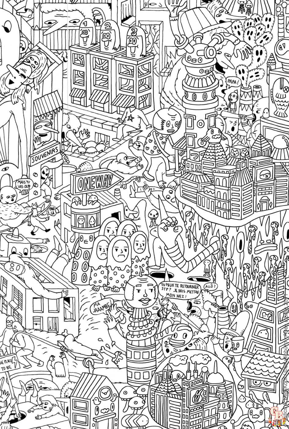 City coloring page