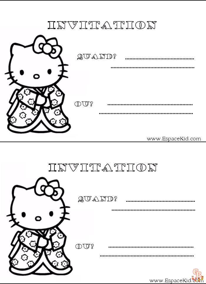 Coloriage carton invitation