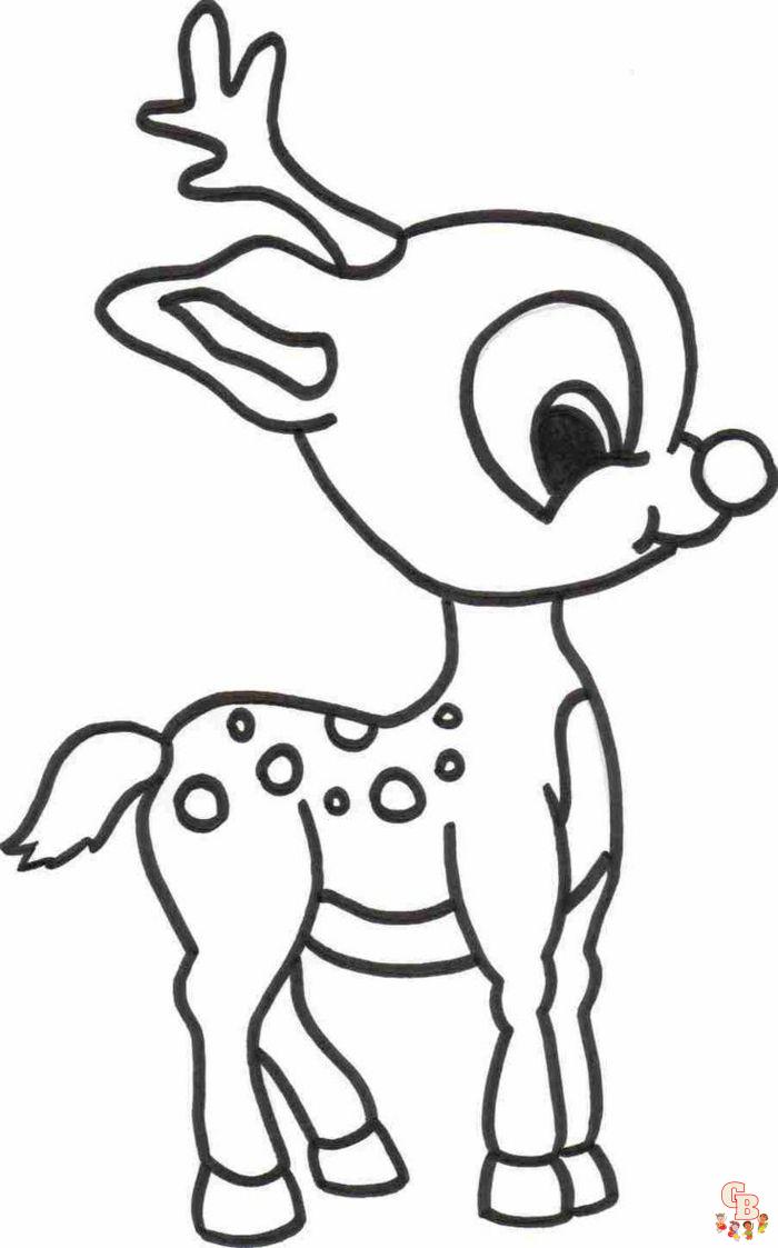 Coloriage cerf mignon adorable