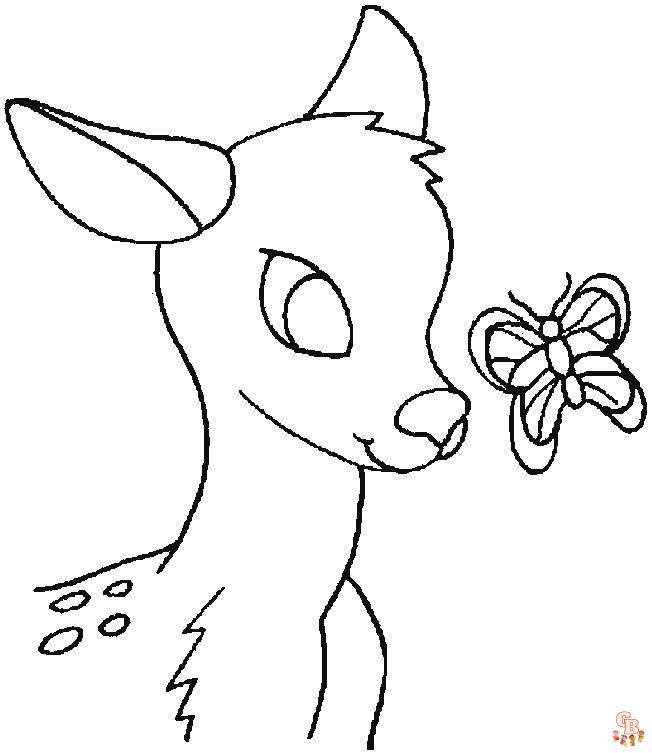 Coloriage cerf mignon adorable