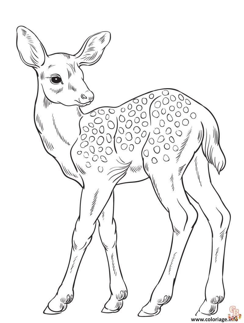 Easy fawn coloring at rest