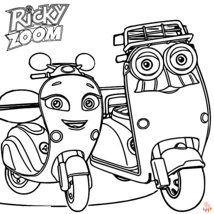 Coloriages Ricky Zoom
