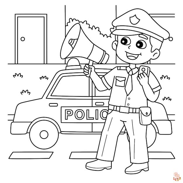 Coloriage Accessoire policier