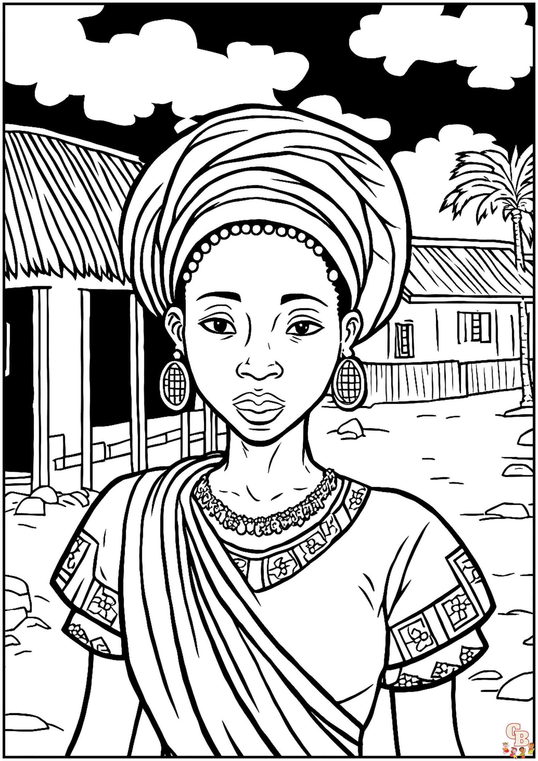 Coloriage Africains