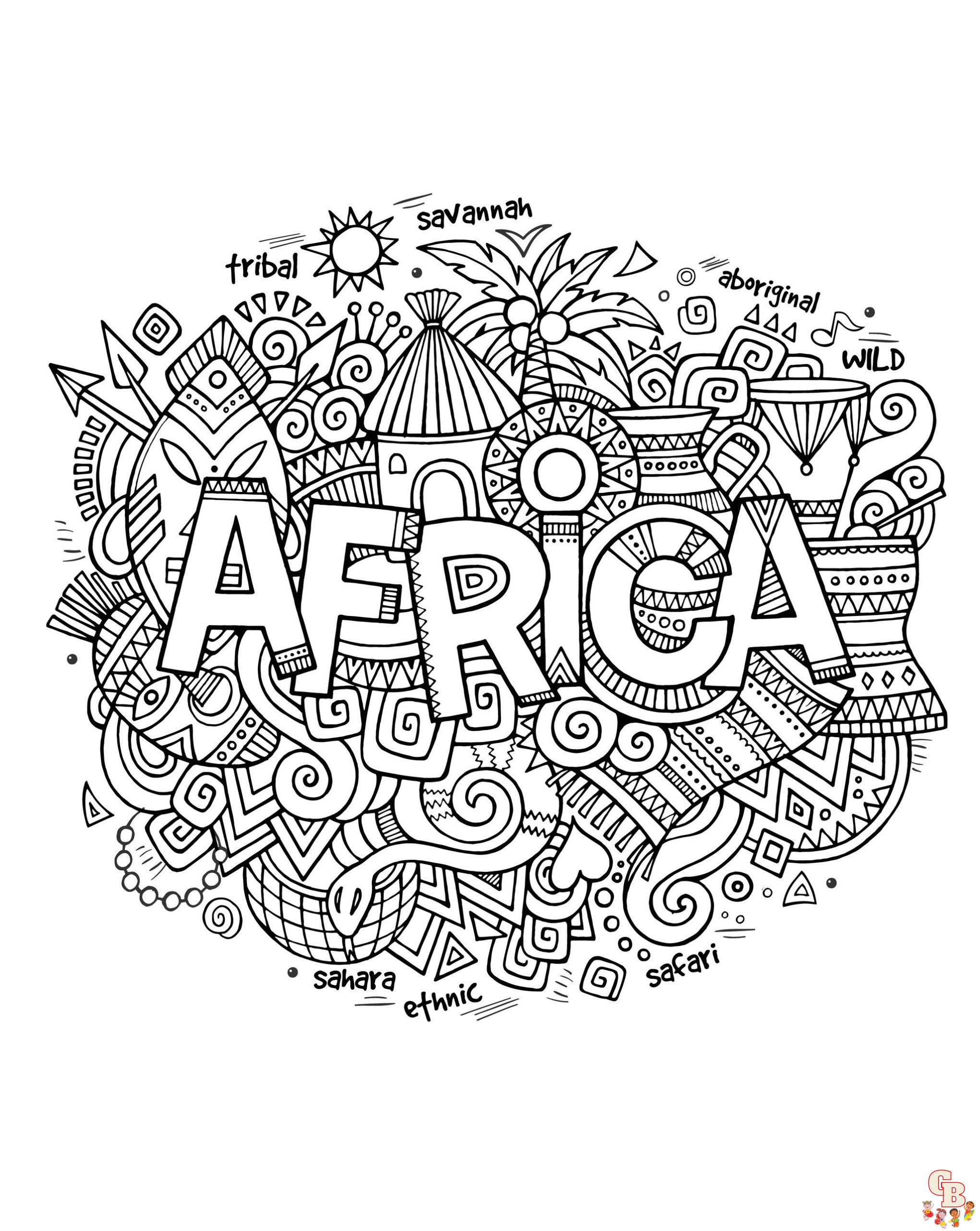 Coloriage Africains