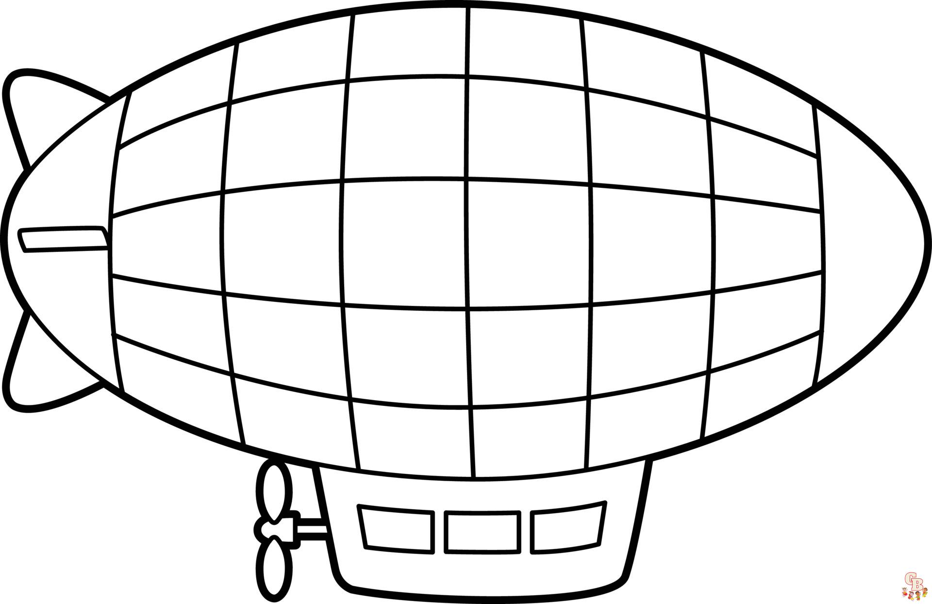 Coloriage Ballon dirigeable