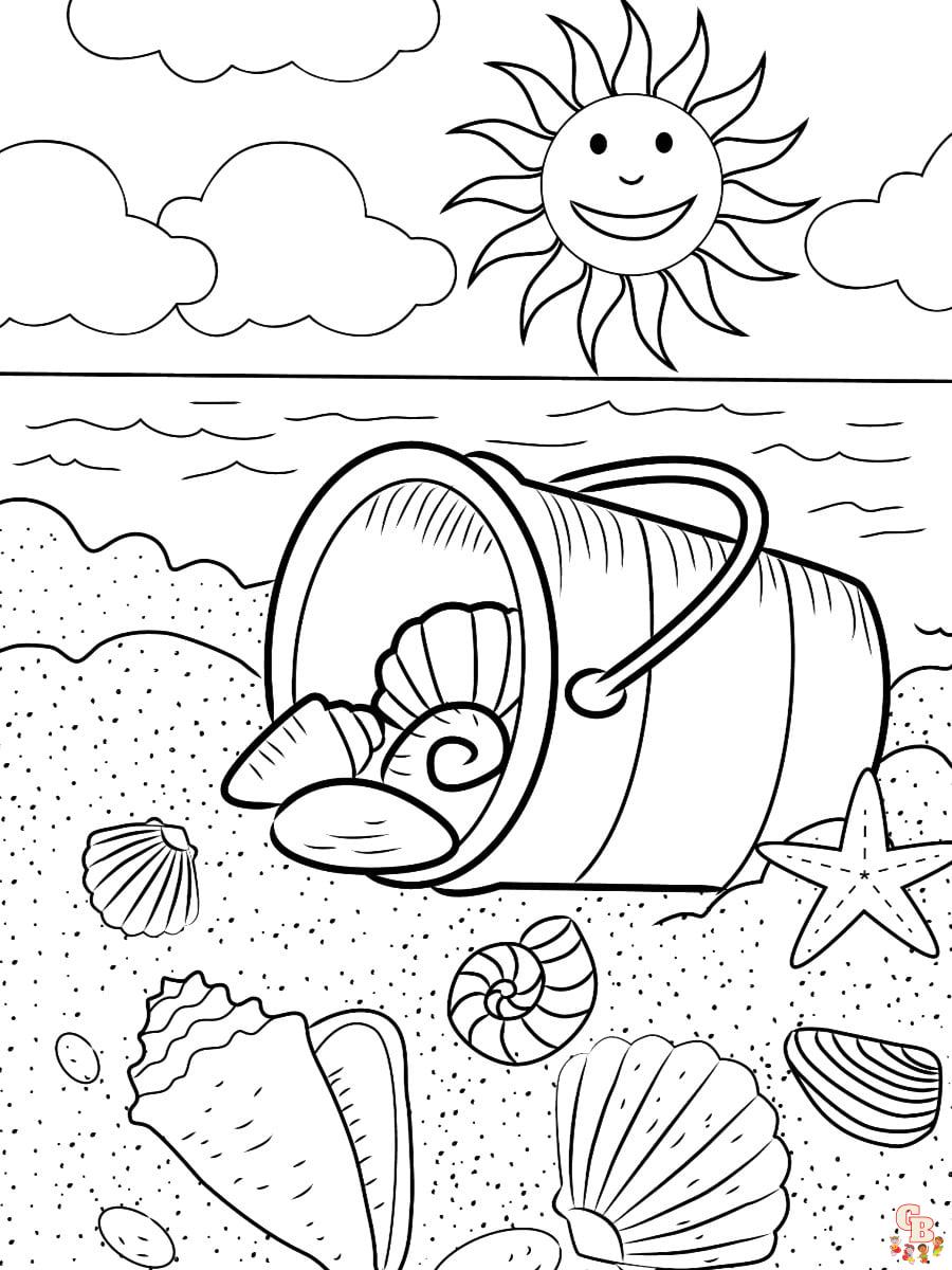 Coloring page Running on the beach