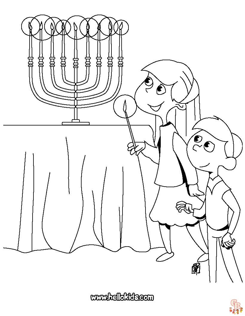Coloriage Hanukkah