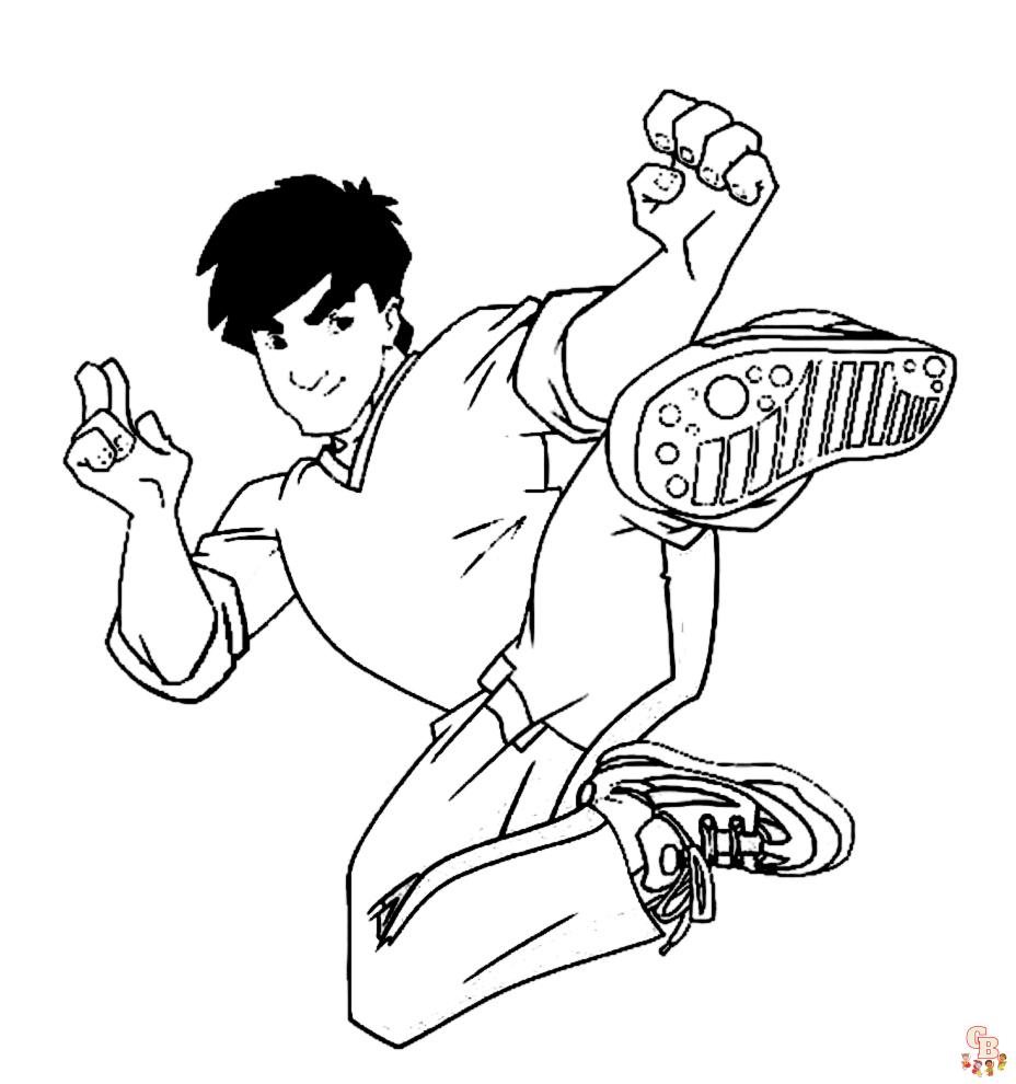 Coloriage Jackie Chan