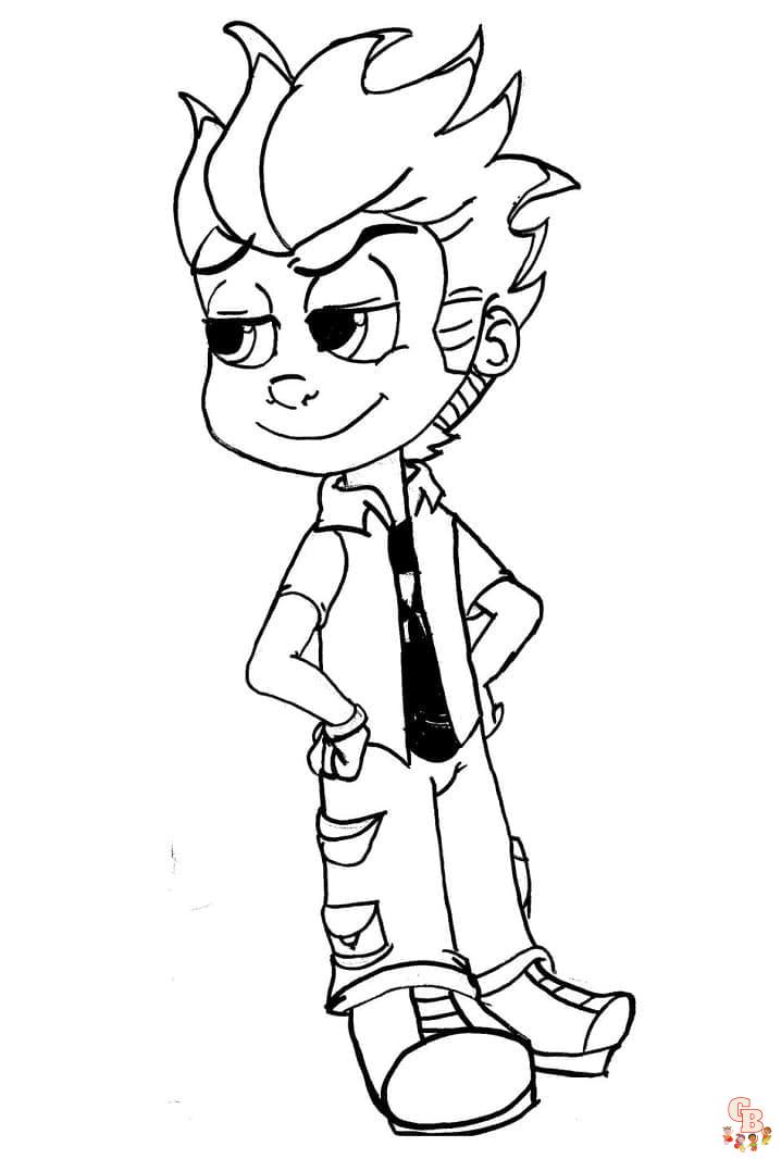 Coloriage Johnny Test
