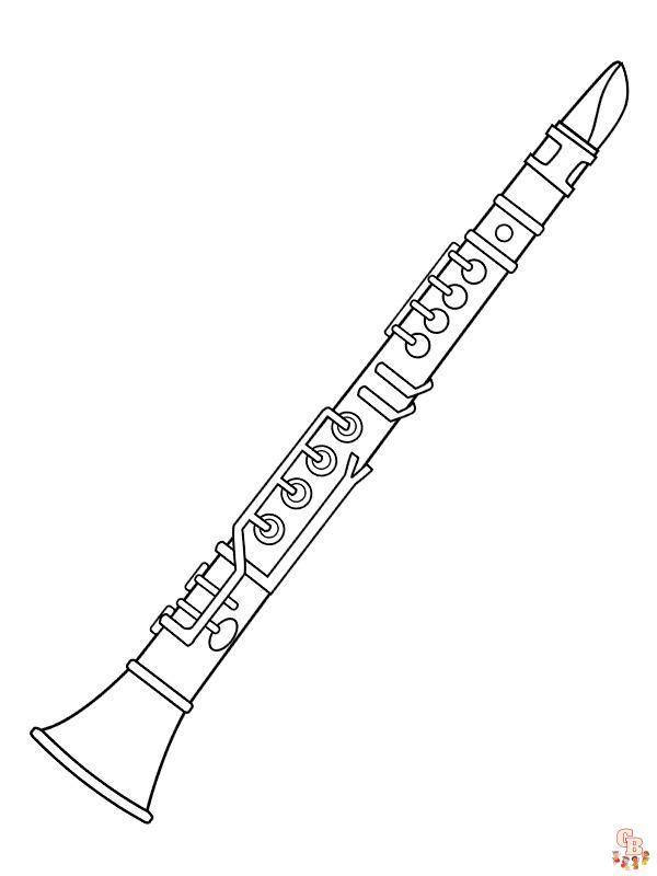 Coloriage La clarinette