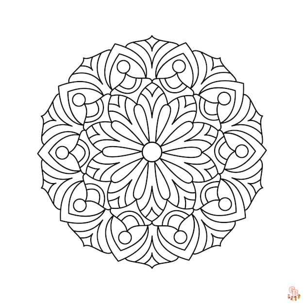 Coloriage Le mandala est un dessin inscrit dans un cercle
