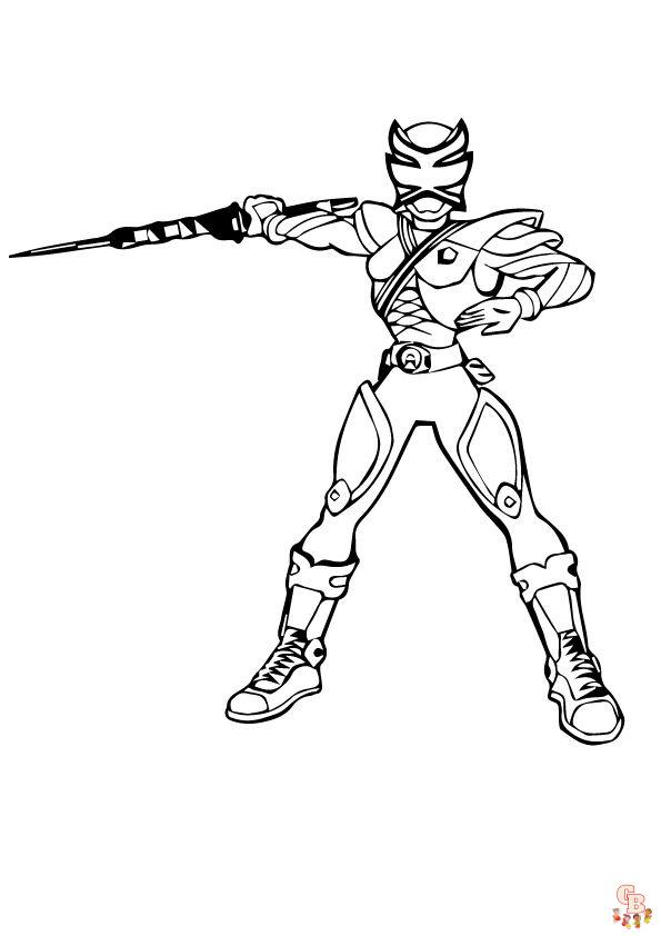 Coloriage Logo Power Rangers Super Megaforce