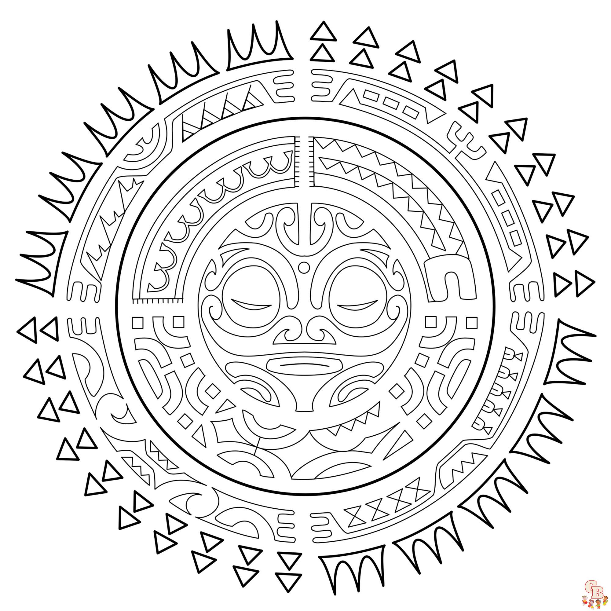 Coloriage Mandala azteque