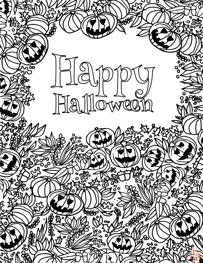 Halloween-mandala kleurplaat