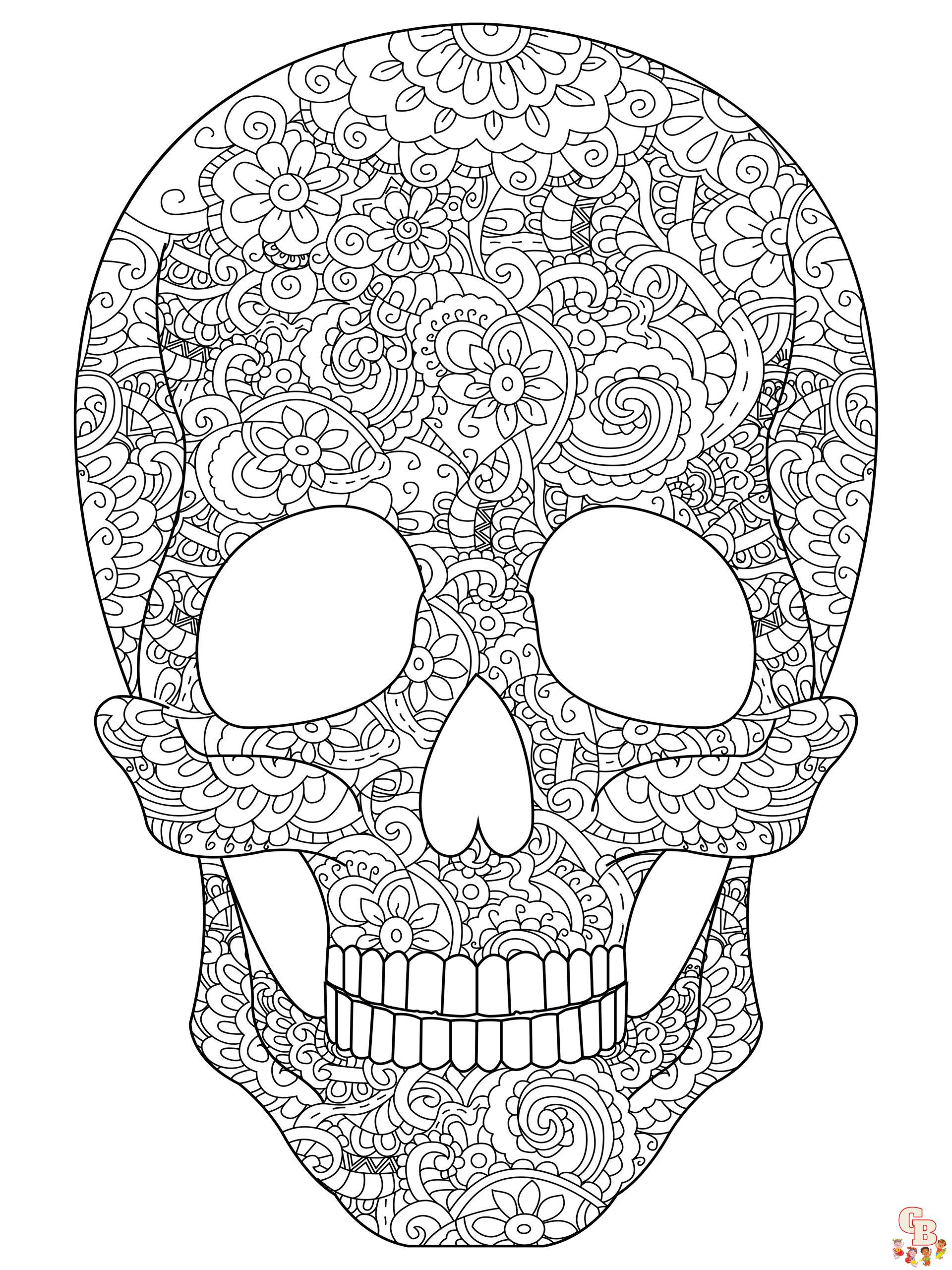Coloriage Mandala dHalloween a colorier