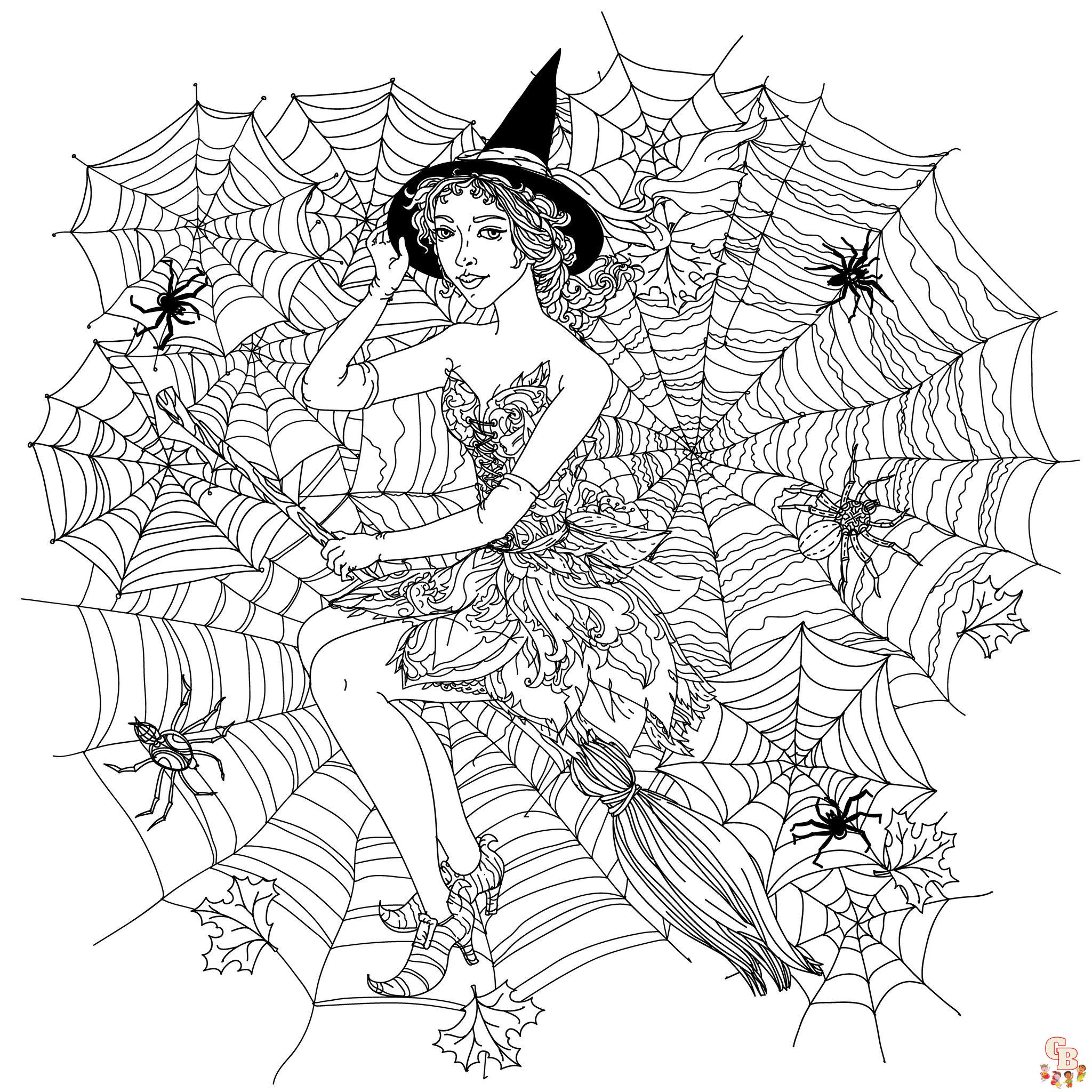 Dibujo de Mándala de Halloween para colorear