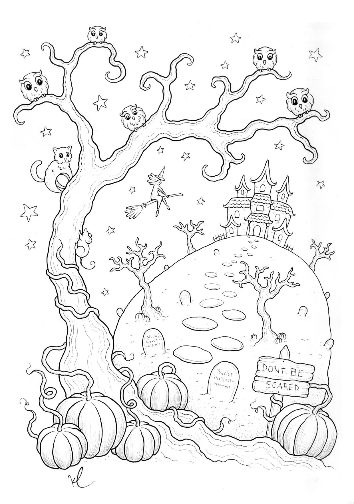 Halloween Mandala coloring page