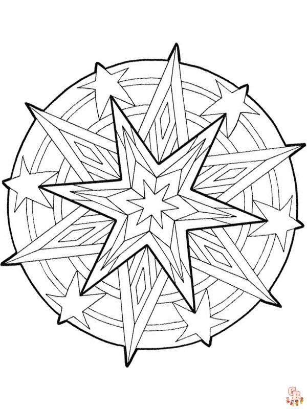 Coloriage Mandala etoile