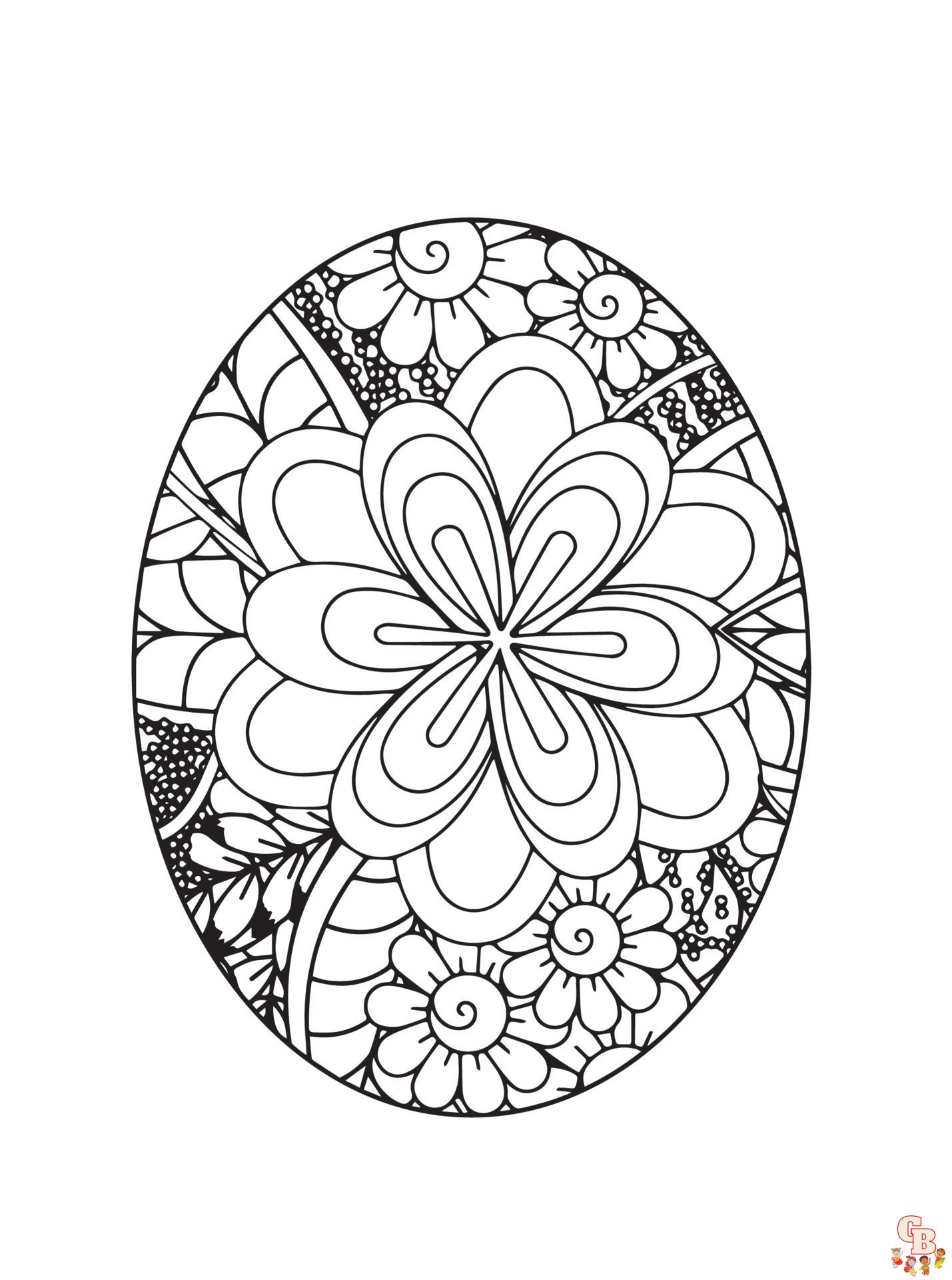 Coloriage Mandala oeufs de Paques
