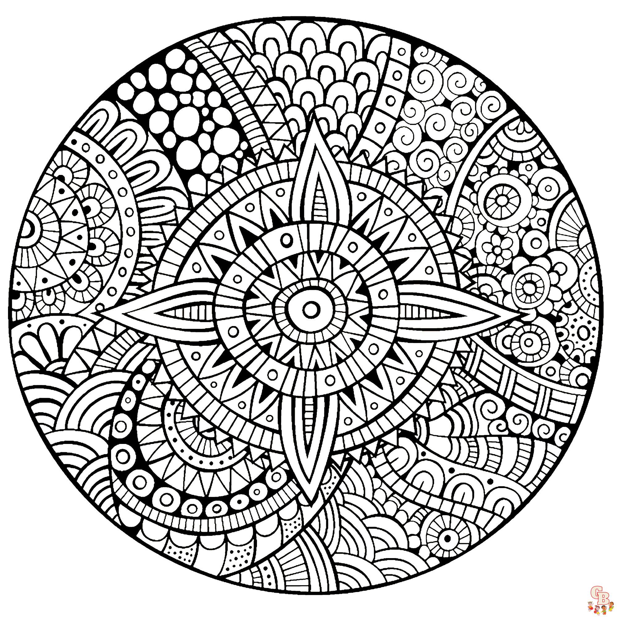 Coloriage Mandala zen
