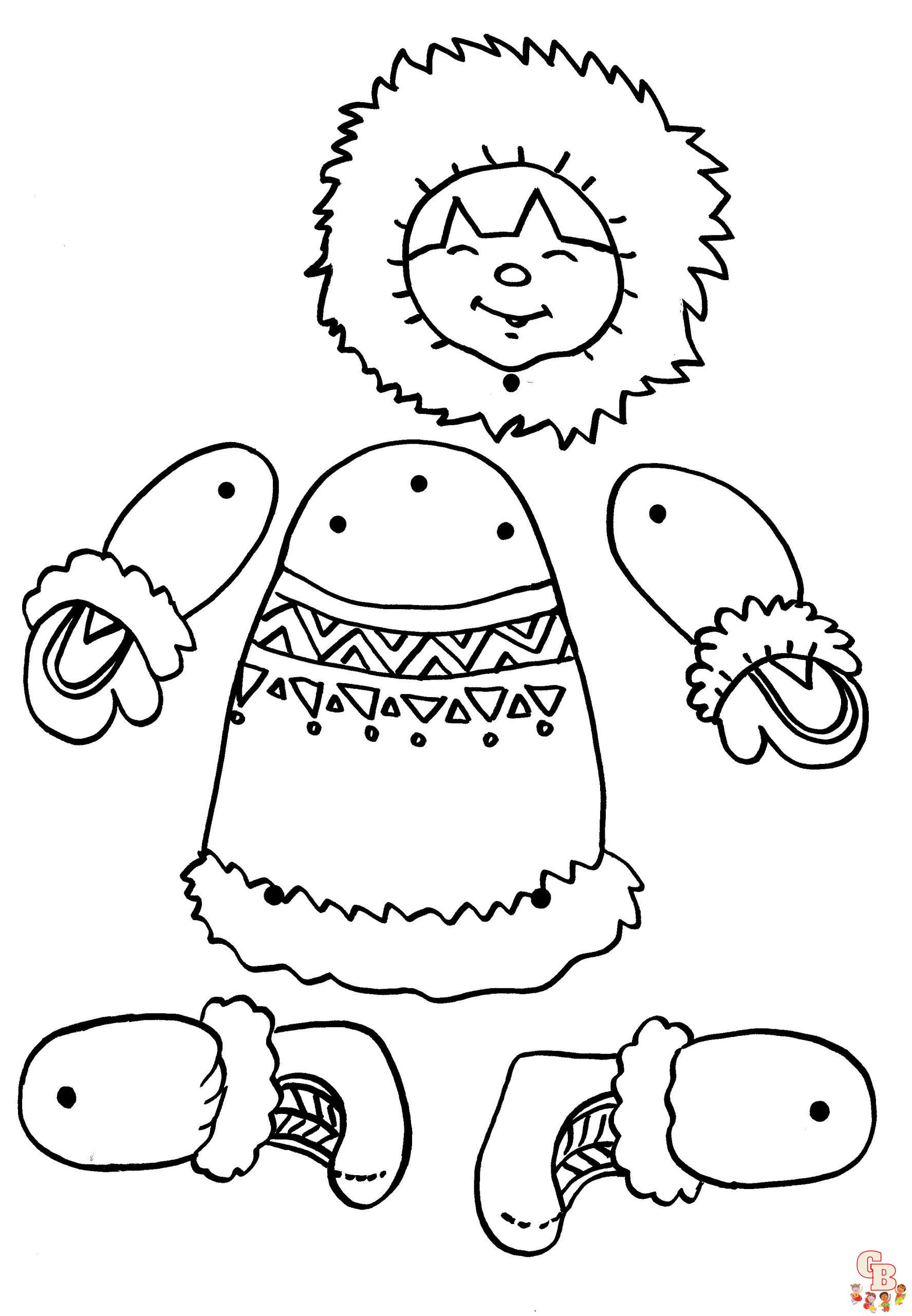 Coloriage Petit inuit