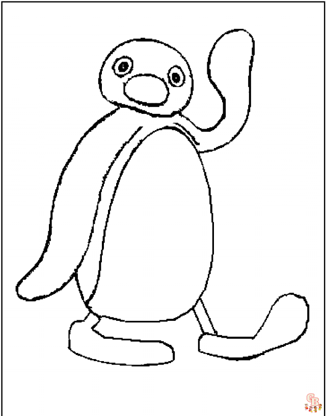 Desenho de Pingu para colorir