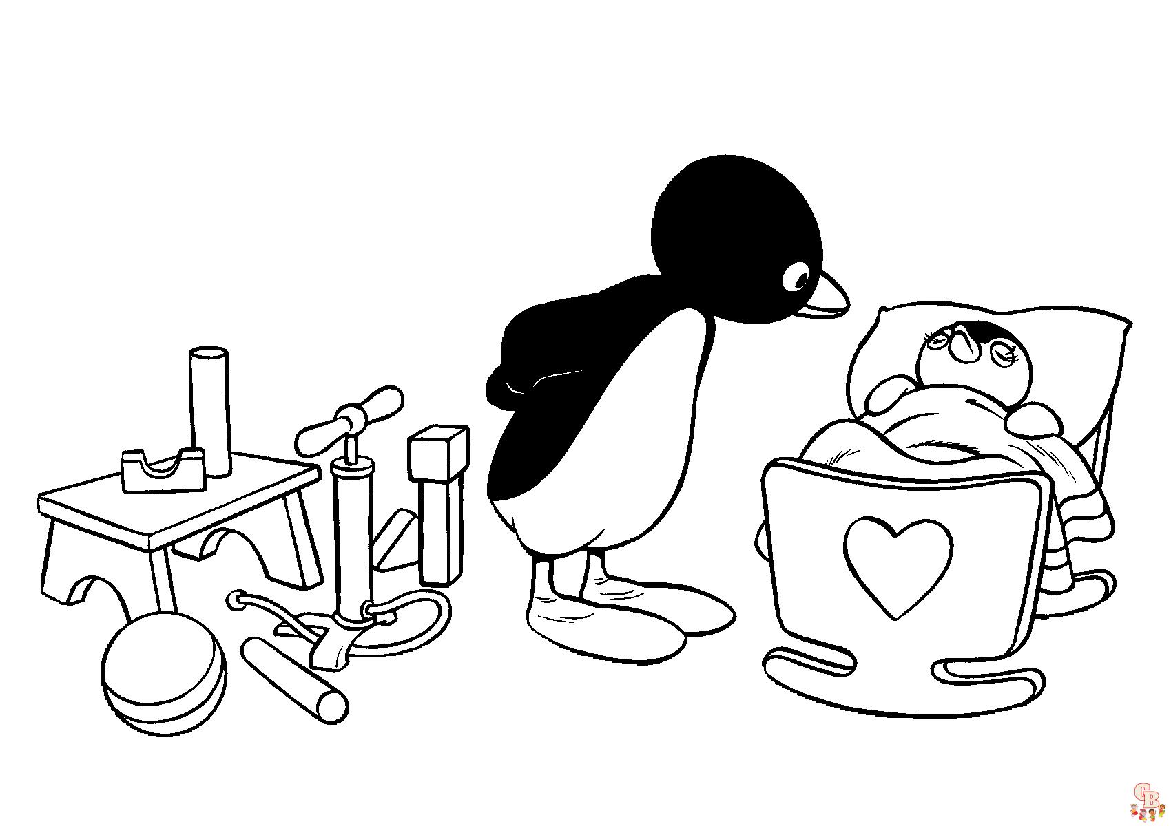 Desenho de Pingu para colorir