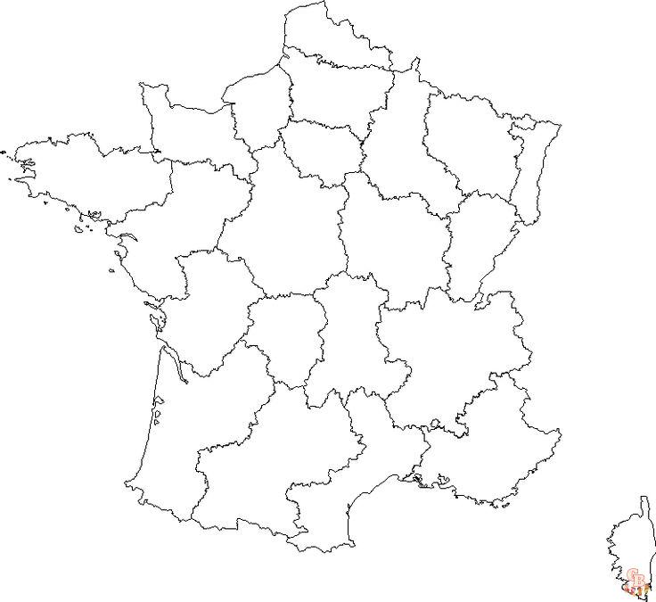 Coloriage Region de France
