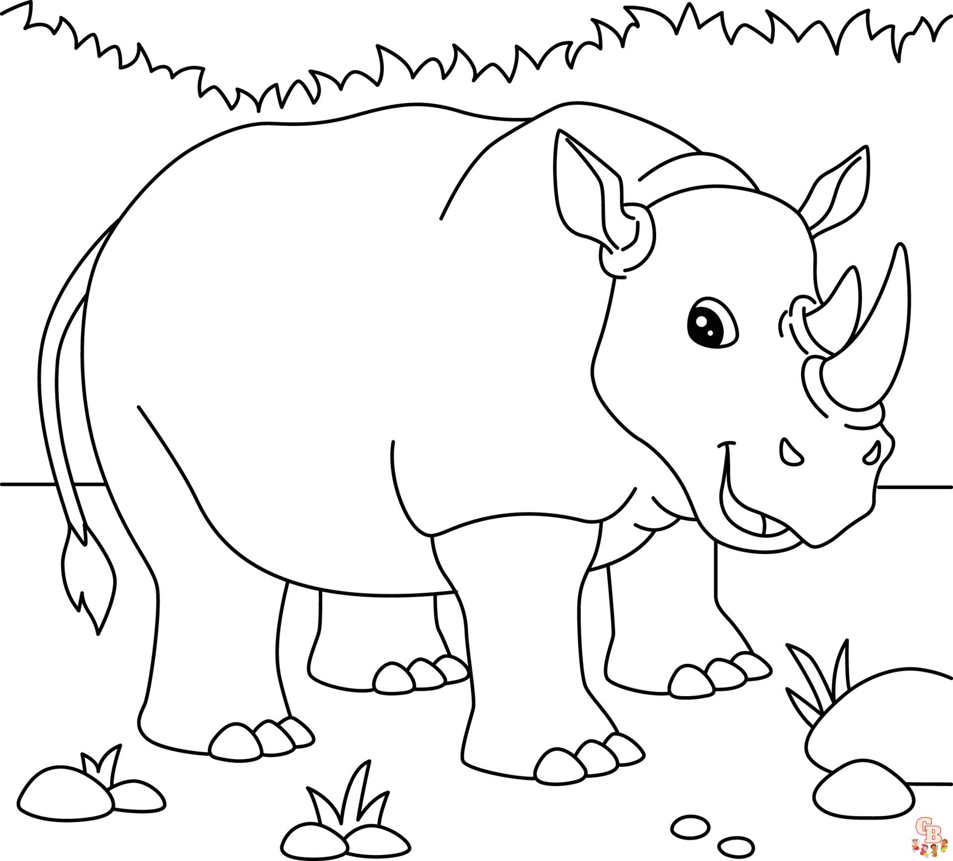Coloriage Rhinoceros