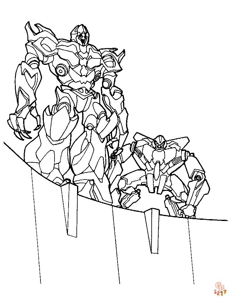 Dibujo de Robots Transformers disfrazados para colorear