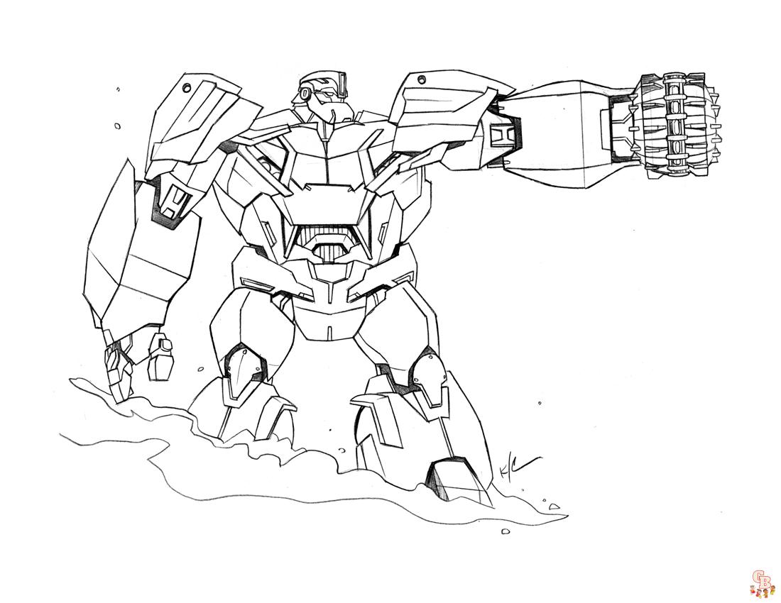 Ausmalbild: Transformers-Roboter in Verkleidung