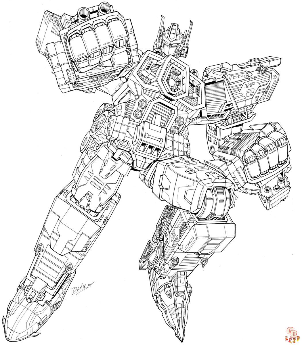 Ausmalbild: Transformers-Roboter in Verkleidung