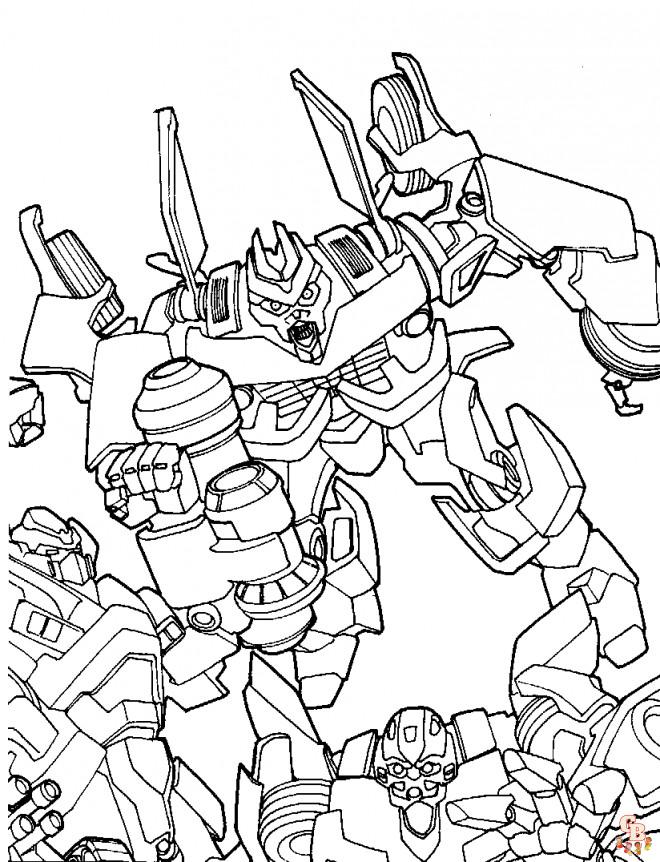 Transformers robots in disguise coloring page