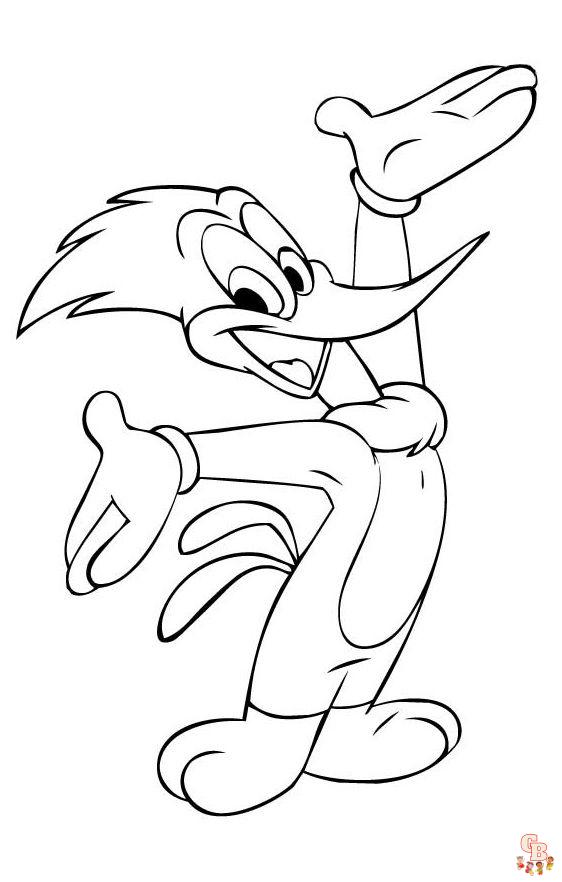 Coloriage Woody Woodpecker