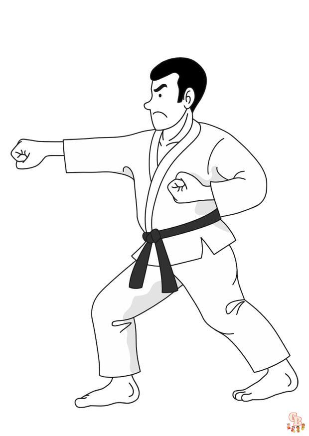 Judo coloring page
