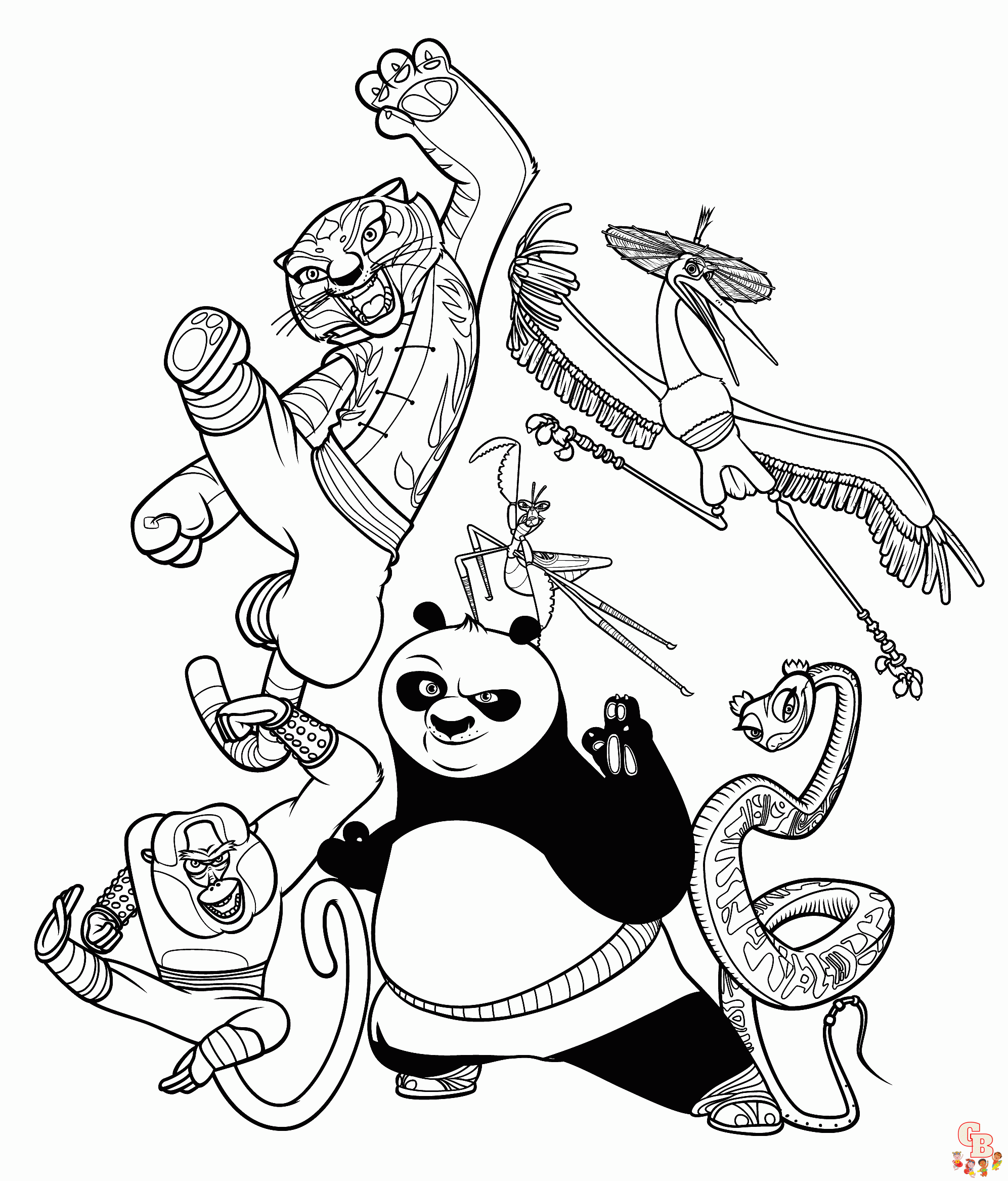 Coloriage kung fu panda