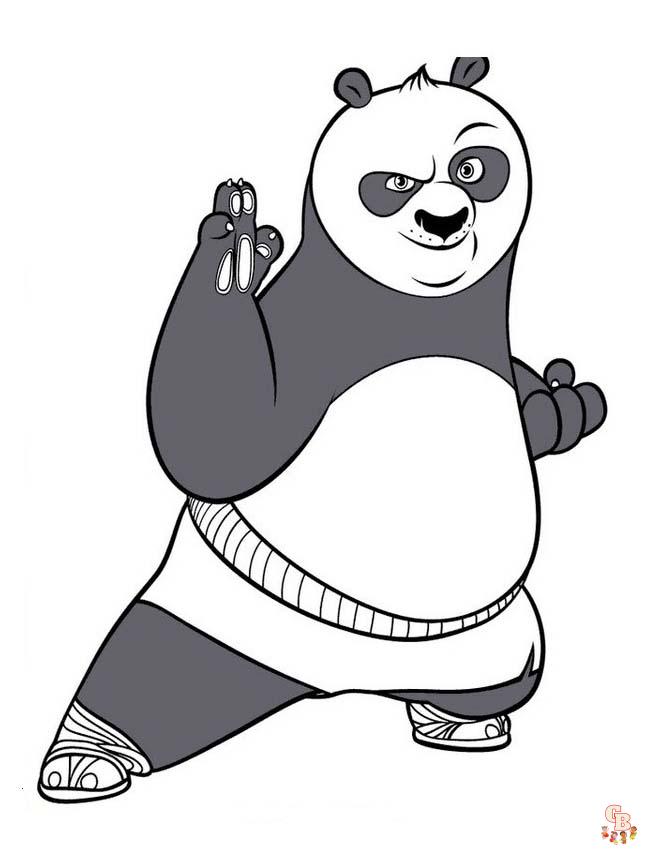 Coloriage kung fu panda