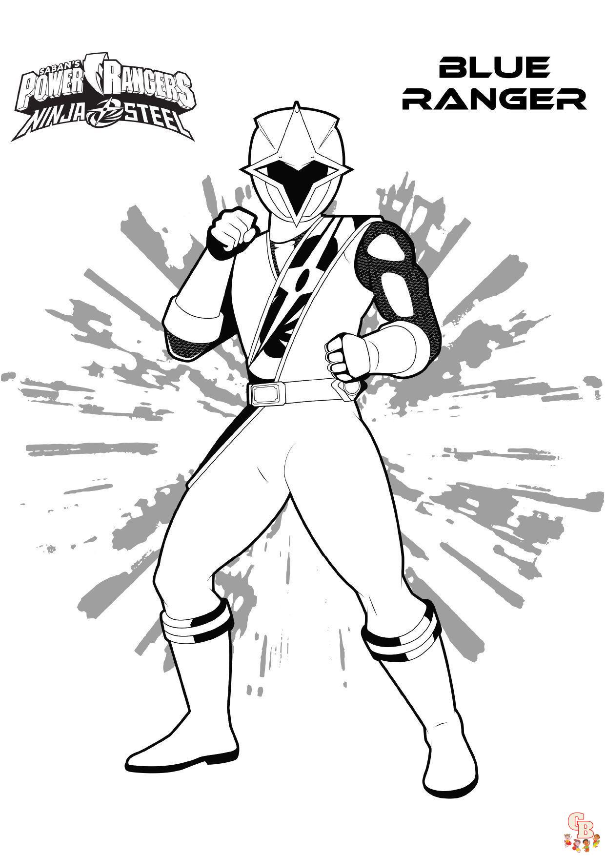 Coloriage power rangers ninja steel