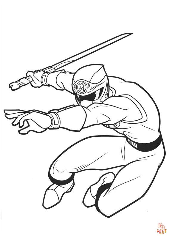 Coloriage power rangers ninja steel