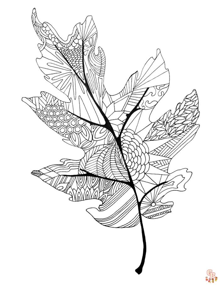 coloriage dun mandala decore de feuilles